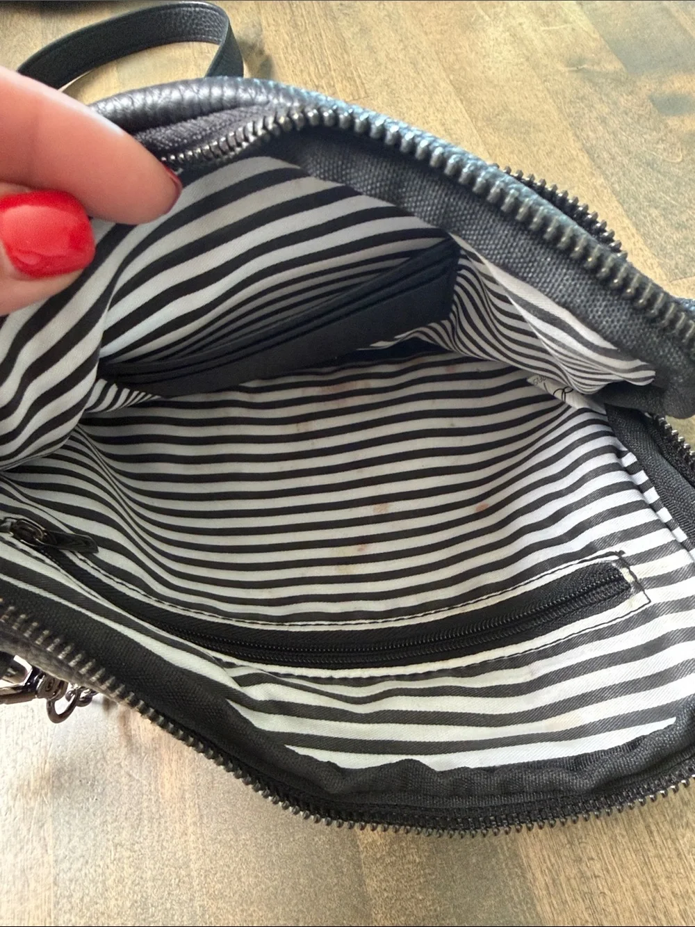 RAD Rev Black Quilted Crossbody Bag
